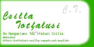 csilla totfalusi business card